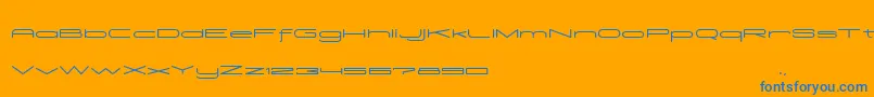 フォントMadeleine – オレンジの背景に青い文字