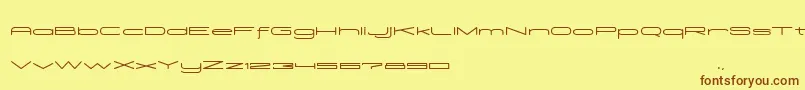 Madeleine-fontti – ruskeat fontit keltaisella taustalla