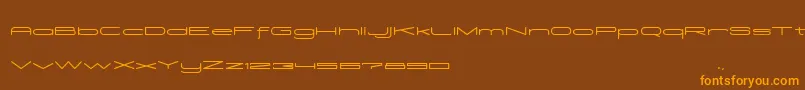 Madeleine-fontti – oranssit fontit ruskealla taustalla