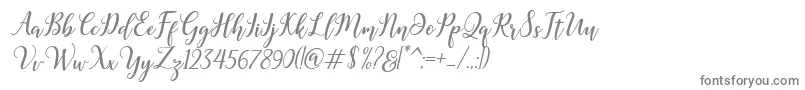 フォントMadelina Bold – 白い背景に灰色の文字