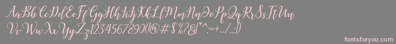 Madelina Bold-Schriftart – Rosa Schriften auf grauem Hintergrund