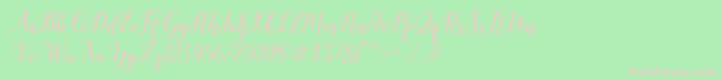 Madelina Bold Font – Pink Fonts on Green Background