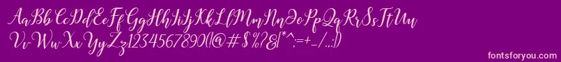 Madelina Bold Font – Pink Fonts on Purple Background