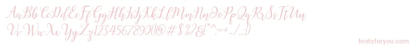 Madelina Bold-Schriftart – Rosa Schriften auf weißem Hintergrund