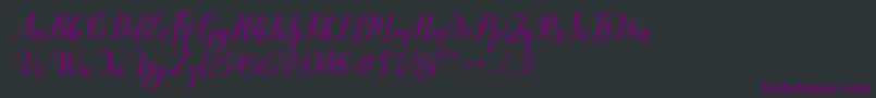 Madelina Bold-Schriftart – Violette Schriften auf schwarzem Hintergrund