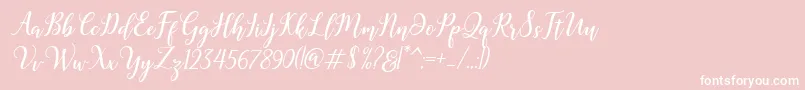 Madelina Bold-Schriftart – Weiße Schriften auf rosa Hintergrund