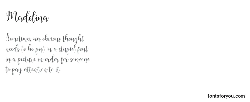 Schriftart Madelina