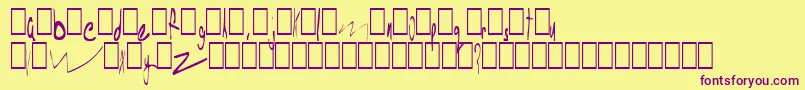 Poopoo Font – Purple Fonts on Yellow Background