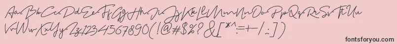 Шрифт MadelonScript – чёрные шрифты на розовом фоне