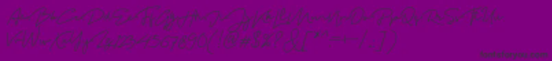 MadelonScript-Schriftart – Schwarze Schriften auf violettem Hintergrund