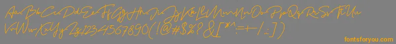 Шрифт MadelonScript – оранжевые шрифты на сером фоне