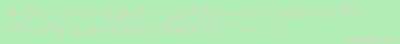 MadelonScript Font – Pink Fonts on Green Background