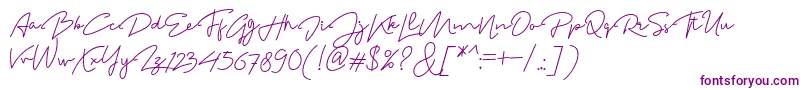 Шрифт MadelonScript – фиолетовые шрифты на белом фоне