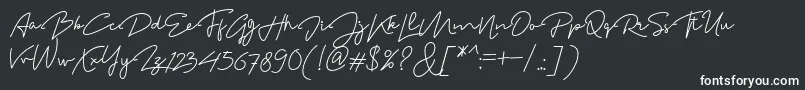 MadelonScript Font – White Fonts on Black Background