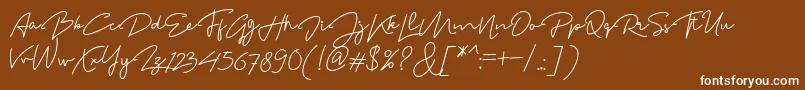 Шрифт MadelonScript – белые шрифты на коричневом фоне