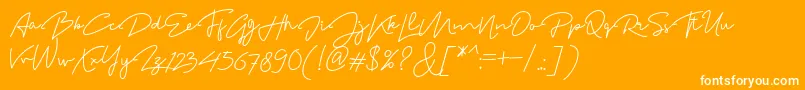 Шрифт MadelonScript – белые шрифты на оранжевом фоне