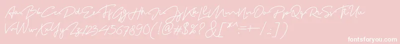 Шрифт MadelonScript – белые шрифты на розовом фоне