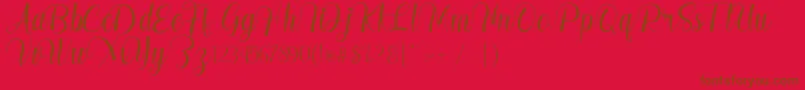 Madelyn Font – Brown Fonts on Red Background