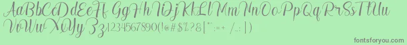Madelyn Font – Gray Fonts on Green Background