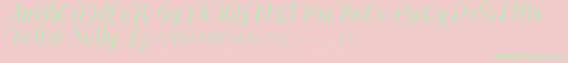 Madelyn Font – Green Fonts on Pink Background