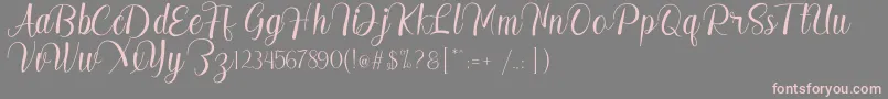Madelyn Font – Pink Fonts on Gray Background