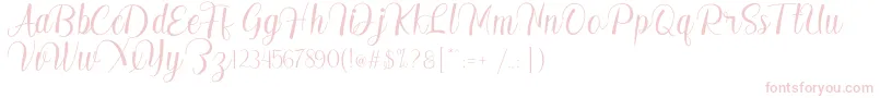 Madelyn Font – Pink Fonts on White Background