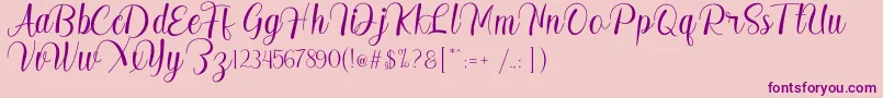 More about Madelyn Font Madelyn Font – Purple Fonts on Pink Background