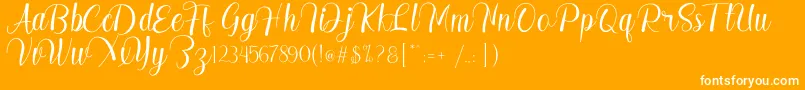 Madelyn Font – White Fonts on Orange Background