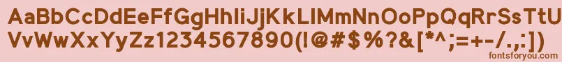 Шрифт MadeynSans Bold – коричневые шрифты на розовом фоне
