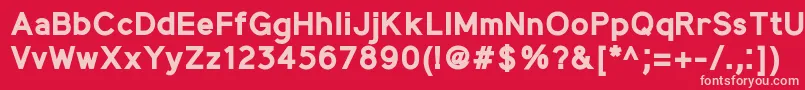 fuente MadeynSans Bold – Fuentes Rosadas Sobre Fondo Rojo