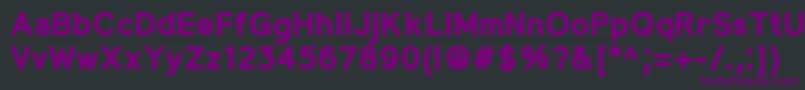 フォントMadeynSans Bold – 黒い背景に紫のフォント
