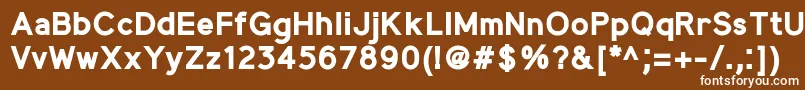 Czcionka MadeynSans Bold – białe czcionki na brązowym tle