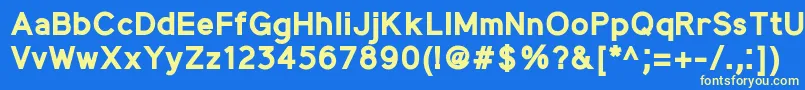 フォントMadeynSans Bold – 黄色の文字、青い背景