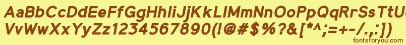 fuente MadeynSans BoldItalic – Fuentes Marrones Sobre Fondo Amarillo