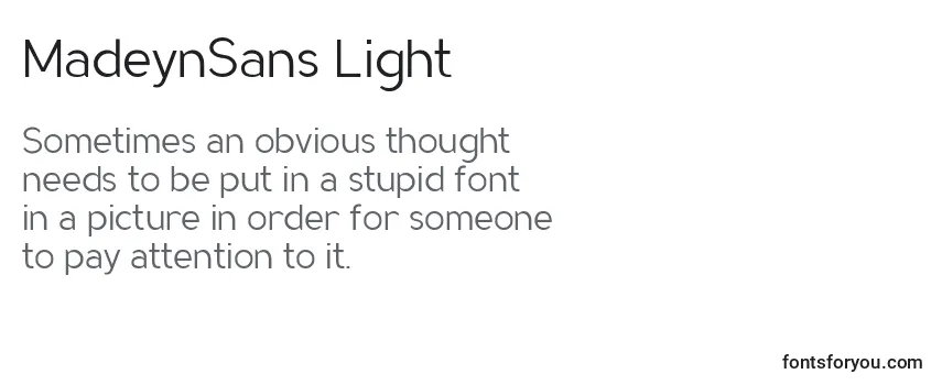 Review of the MadeynSans Light Font
