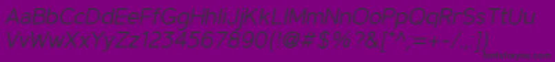 MadeynSans LightItalic Font – Black Fonts on Purple Background