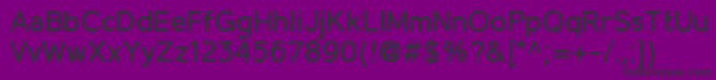 MadeynSans Regular-fontti – mustat fontit violetilla taustalla