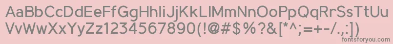 Fonte MadeynSans Regular – fontes cinzas em um fundo rosa