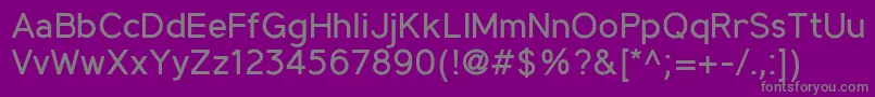 Шрифт MadeynSans Regular – серые шрифты на фиолетовом фоне