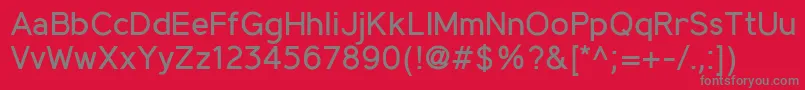 フォントMadeynSans Regular – 赤い背景に灰色の文字