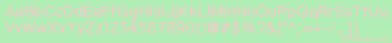 MadeynSans Regular Font – Pink Fonts on Green Background