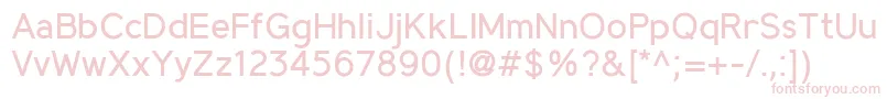 Fonte MadeynSans Regular – fontes rosa em um fundo branco