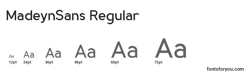 MadeynSans Regular Font Sizes