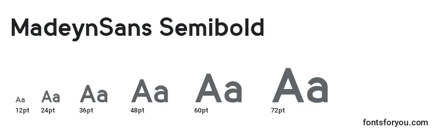 Размеры шрифта MadeynSans Semibold