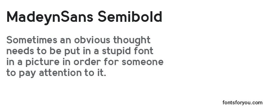 Review of the MadeynSans Semibold Font