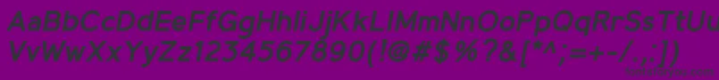 MadeynSans SemiboldItalic Font – Black Fonts on Purple Background