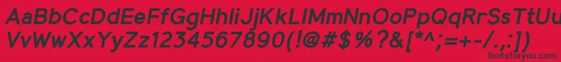 fuente MadeynSans SemiboldItalic – Fuentes Negras Sobre Fondo Rojo