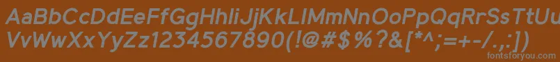 Шрифт MadeynSans SemiboldItalic – серые шрифты на коричневом фоне