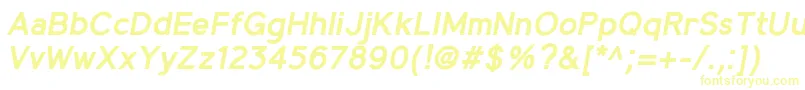 Police MadeynSans SemiboldItalic – polices jaunes