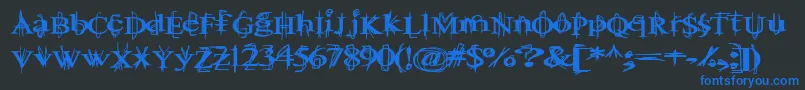 Ballt Font – Blue Fonts on Black Background
